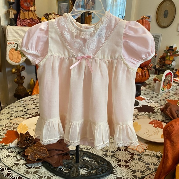 Nana’s Pet Vintage Toddler girls Pinafore Dress with matching Bonnet size 2 - Picture 12 of 16